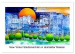 New Yorker Stadtansichten in abstrakter Malerei (Wandkalender 2026 DIN A2 quer), CALVENDO Monatskalender