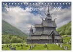 Norwegens Stabkirchen (Tischkalender 2026 DIN A5 quer), CALVENDO Monatskalender