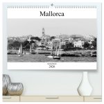 Mallorca monochrom (hochwertiger Premium Wandkalender 2026 DIN A2 quer), Kunstdruck in Hochglanz