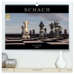 SCHACH - Spiel der Könige (hochwertiger Premium Wandkalender 2026 DIN A2 quer), Kunstdruck in Hochglanz