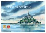Frankreich Aquarelle (Wandkalender 2026 DIN A4 quer), CALVENDO Monatskalender