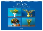 Still Life - Blumen vor der blauen Wand (Wandkalender 2026 DIN A3 quer), CALVENDO Monatskalender