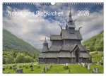 Norwegens Stabkirchen (Wandkalender 2026 DIN A3 quer), CALVENDO Monatskalender