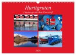 Hurtigruten - Unterwegs mit dem Postschiff (Wandkalender 2026 DIN A3 quer), CALVENDO Monatskalender