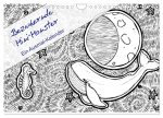 Bezaubernde Mini-Monster - Ein Ausmal-Kalender (Wandkalender 2026 DIN A4 quer), CALVENDO Monatskalender