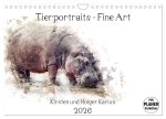 Tierportraits - Fine Art (Wandkalender 2026 DIN A4 quer), CALVENDO Monatskalender