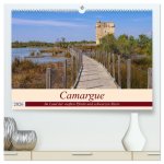 Camargue - Im Land der weißen Pferde und schwarzen Stiere (hochwertiger Premium Wandkalender 2026 DIN A2 quer), Kunstdruck in Hochglanz