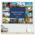 Stadtansichten New York (hochwertiger Premium Wandkalender 2026 DIN A2 quer), Kunstdruck in Hochglanz
