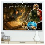 Magische Welt der Bücher - Fantastische Abenteuer zwischen den Seiten (hochwertiger Premium Wandkalender 2026 DIN A2 quer), Kunstdruck in Hochglanz