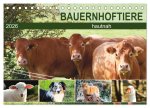 Bauernhoftiere hautnah (Tischkalender 2026 DIN A5 quer), CALVENDO Monatskalender