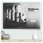 Mallorca Schwarz Weiß (hochwertiger Premium Wandkalender 2026 DIN A2 quer), Kunstdruck in Hochglanz