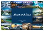 Alpen und Seen (Tischkalender 2026 DIN A5 quer), CALVENDO Monatskalender
