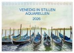 Venedig in stillen Aquarellen (Tischkalender 2026 DIN A5 quer), CALVENDO Monatskalender