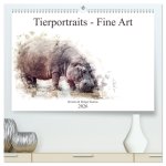 Tierportraits - Fine Art (hochwertiger Premium Wandkalender 2026 DIN A2 quer), Kunstdruck in Hochglanz