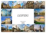 Leipzig Impressionen (Tischkalender 2026 DIN A5 quer), CALVENDO Monatskalender