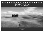 Toscana - monocromatico (Tischkalender 2026 DIN A5 quer), CALVENDO Monatskalender