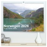 Norwegen 2026 - Berge, Fjorde, Moore (hochwertiger Premium Wandkalender 2026 DIN A2 quer), Kunstdruck in Hochglanz