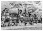 Paris-Impressionen in Schwarz-Weiß (Wandkalender 2026 DIN A2 quer), CALVENDO Monatskalender