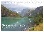 Norwegen 2026 - Berge, Fjorde, Moore (Tischkalender 2026 DIN A5 quer), CALVENDO Monatskalender