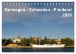 Norwegen - Schweden - Finnland (Tischkalender 2026 DIN A5 quer), CALVENDO Monatskalender