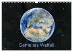 Gemaltes Weltall (Wandkalender 2026 DIN A3 quer), CALVENDO Monatskalender