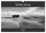 Toscana - monocromatico (Wandkalender 2026 DIN A3 quer), CALVENDO Monatskalender
