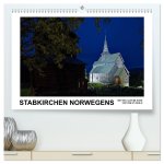 Stabkirchen Norwegens - Mittelalterliche Mystik in Holz (hochwertiger Premium Wandkalender 2026 DIN A2 quer), Kunstdruck in Hochglanz