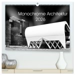 Monochrome Architektur (hochwertiger Premium Wandkalender 2026 DIN A2 quer), Kunstdruck in Hochglanz