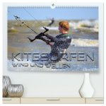 Kitesurfen - Wind und Wellen (hochwertiger Premium Wandkalender 2026 DIN A2 quer), Kunstdruck in Hochglanz