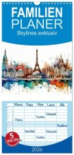 Familienplaner 2026 - Skylines exklusiv mit 5 Spalten (Wandkalender, 21 x 45 cm) CALVENDO