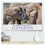 Asiatische und afrikanische Elefanten (hochwertiger Premium Wandkalender 2026 DIN A2 quer), Kunstdruck in Hochglanz