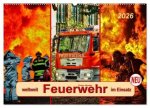 Feuerwehr - weltweit im Einsatz (Wandkalender 2026 DIN A2 quer), CALVENDO Monatskalender