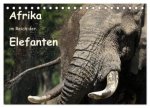Afrika - im Reich der Elefanten (Tischkalender 2026 DIN A5 quer), CALVENDO Monatskalender