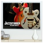 JAZZGITARREN in Szene gesetzt (hochwertiger Premium Wandkalender 2026 DIN A2 quer), Kunstdruck in Hochglanz