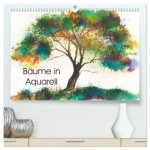 Bäume in Aquarell (hochwertiger Premium Wandkalender 2026 DIN A2 quer), Kunstdruck in Hochglanz