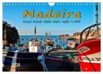 Madeira - blaues Wasser, grüne Berge, bunte Blumen (Wandkalender 2026 DIN A4 quer), CALVENDO Monatskalender