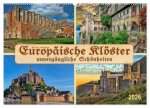Europäische Klöster - unvergängliche Schönheiten (Wandkalender 2026 DIN A2 quer), CALVENDO Monatskalender