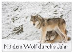 Mit dem Wolf durch's Jahr (Tischkalender 2026 DIN A5 quer), CALVENDO Monatskalender