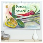 Gemüse Aquarelle (hochwertiger Premium Wandkalender 2026 DIN A2 quer), Kunstdruck in Hochglanz