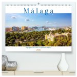 Malaga Highlights der Stadt an der Costa del Sol (hochwertiger Premium Wandkalender 2026 DIN A2 quer), Kunstdruck in Hochglanz