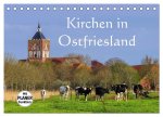 Kirchen in Ostfriesland (Tischkalender 2026 DIN A5 quer), CALVENDO Monatskalender