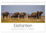 Elefanten - Sanfte Riesen in Afrika (Tischkalender 2026 DIN A5 quer), CALVENDO Monatskalender