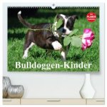 Bulldoggen-Kinder (hochwertiger Premium Wandkalender 2026 DIN A2 quer), Kunstdruck in Hochglanz