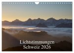 Lichtstimmungen Schweiz 2026 (Wandkalender 2026 DIN A4 quer), CALVENDO Monatskalender