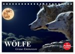 Wölfe. Graue Eminenzen (Tischkalender 2026 DIN A5 quer), CALVENDO Monatskalender