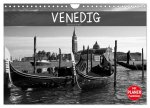 Venedig schwarz-weiß (Wandkalender 2026 DIN A4 quer), CALVENDO Monatskalender