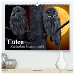 Eulen. Nachtaktiv, lautlos, schön (hochwertiger Premium Wandkalender 2026 DIN A2 quer), Kunstdruck in Hochglanz