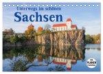 Unterwegs im schönen Sachsen (Tischkalender 2026 DIN A5 quer), CALVENDO Monatskalender