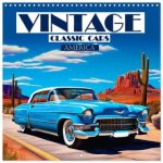 Vintage Classic Cars - America (Wall Calendar 2026 12 × 12 Inch) CALVENDO 12 Month Wall Calendar
