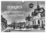 Bangkok Impressionen in Schwarz Weiß (Wandkalender 2026 DIN A3 quer), CALVENDO Monatskalender